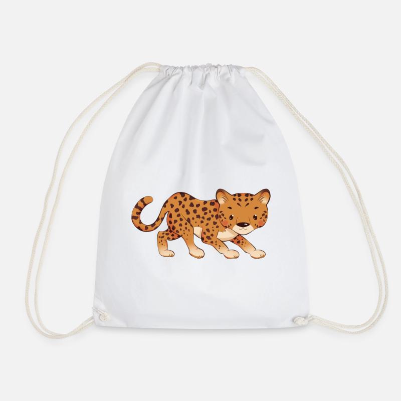 Leopard - Turnbeutel - Weiß