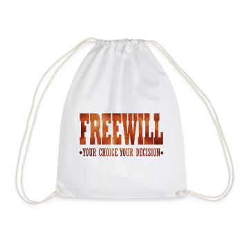 FreeWill - Drawstring Bag - white - Front