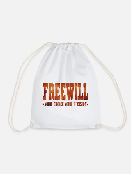 FreeWill - Drawstring Bag - white
