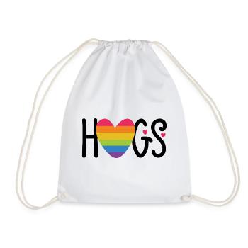 LGBT Pride Month - Hugs - Drawstring Bag - white - Front