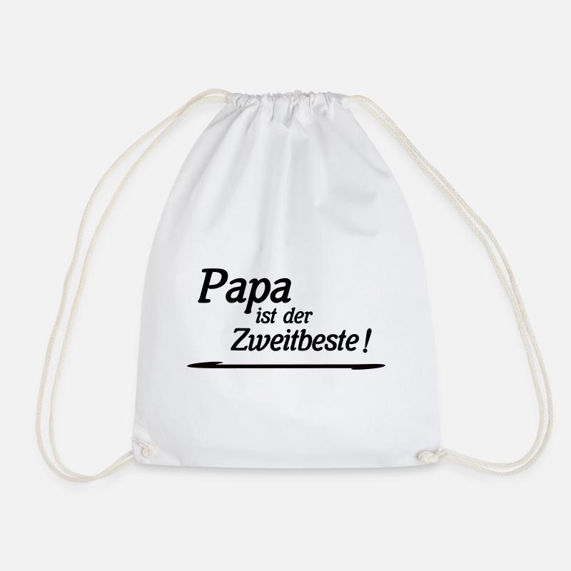 Papa ist der Zweitbeste - Turnbeutel - Weiß