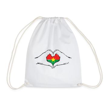 Drapeau du Burkina Faso utilisé - Sac de sport léger - blanc - Devant