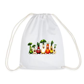 légumes - Sac de sport léger - blanc - Devant