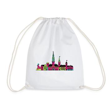 Art des sirènes de la Skyline de la ville de Copenhague - Sac de sport léger - blanc - Devant