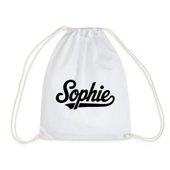 Sophie name first last family - Drawstring Bag - white - Front