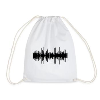Audio track - Drawstring Bag - white - Front