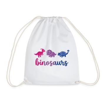Mois de la fierté LGBTQ - Binosaur - Sac de sport léger - blanc - Devant