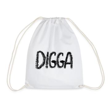 DIGGA - Turnbeutel - Weiß - Vorne