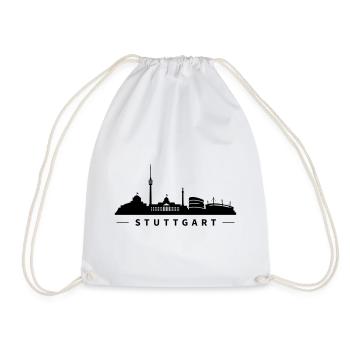 Skyline Stuttgart - Turnbeutel - Weiß - Vorne