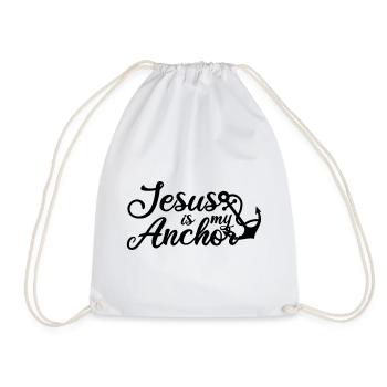 Jesus is my Anchor - Turnbeutel - Weiß - Vorne