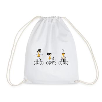 Artistic Cycling, Artistic Cycling, Indoor Cycling, Girls - Drawstring Bag - white - Front