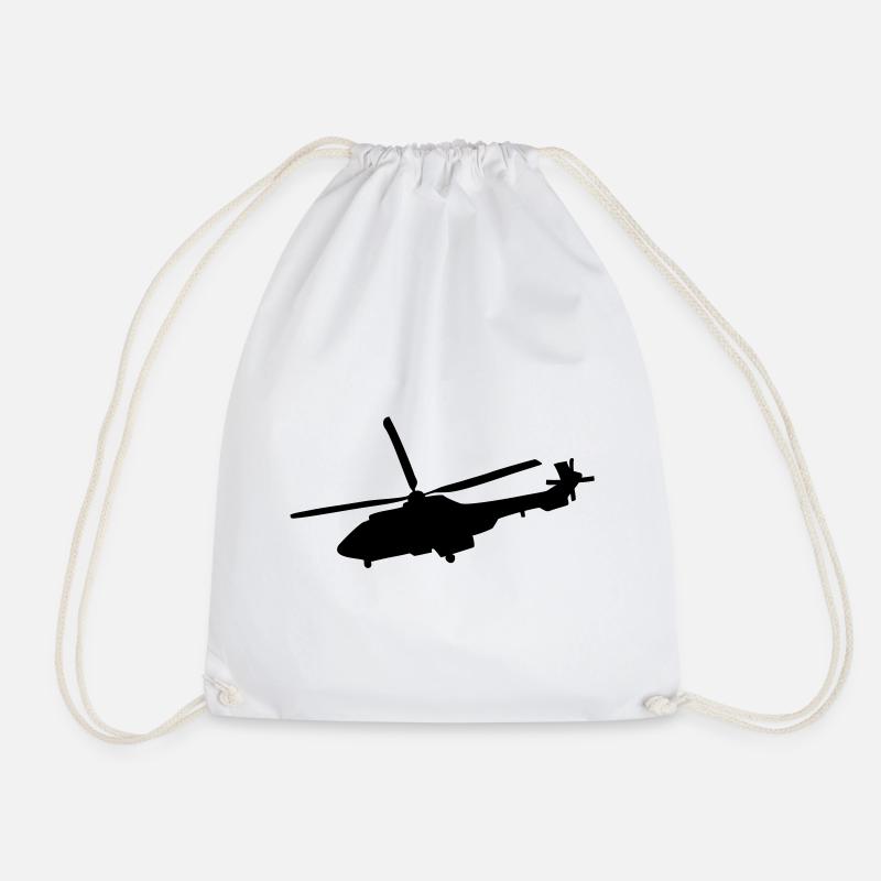 Hubschrauber - Turnbeutel - Weiß
