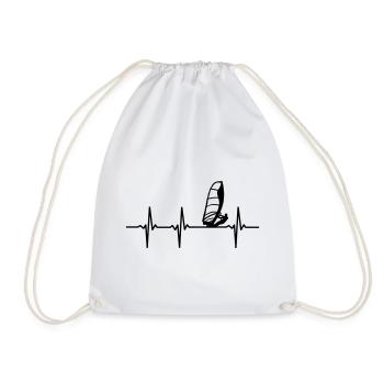 Windsurfers ECG - Drawstring Bag - white - Front