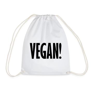 Vegan! - Turnbeutel - Weiß - Vorne
