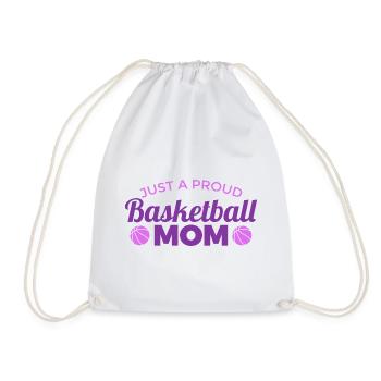 Fière maman basketball - Sac de sport léger - blanc - Devant