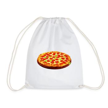 Pizza - Turnbeutel - Weiß - Vorne
