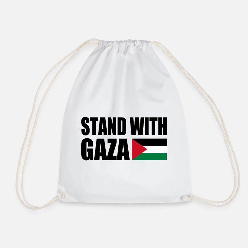 Stand with gaza - Turnbeutel - Weiß
