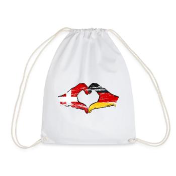 Danemark Allemagne forme de coeur avec les mains utilisées - Sac de sport léger - blanc - Devant