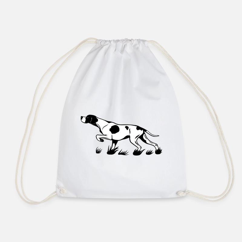 Pointer above - Drawstring Bag - white