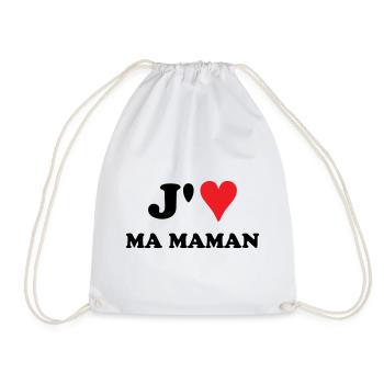 J'aime ma maman - Sac de sport léger - blanc - Devant