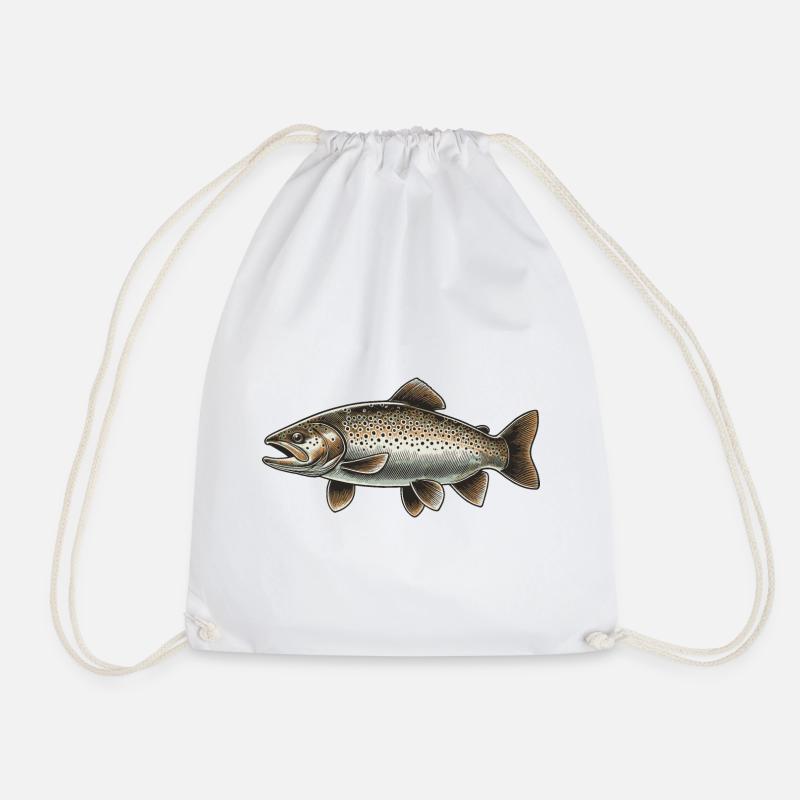 Truite - Sac de sport léger - blanc