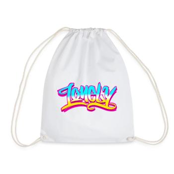 Lonely Sad Aesthetic Graffiti Lettering Handstyl - Turnbeutel - Weiß - Vorne