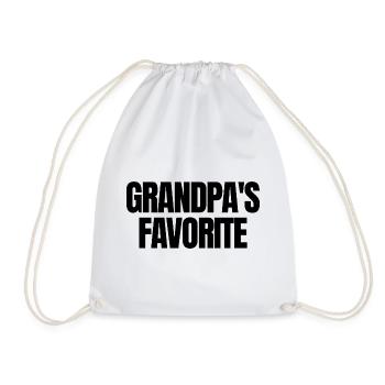 Petit-enfant préféré Lustig Je suis le préféré de Papy - Sac de sport léger - blanc - Devant