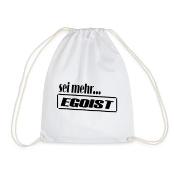 Egoist / Clear statement look - Drawstring Bag - white - Front