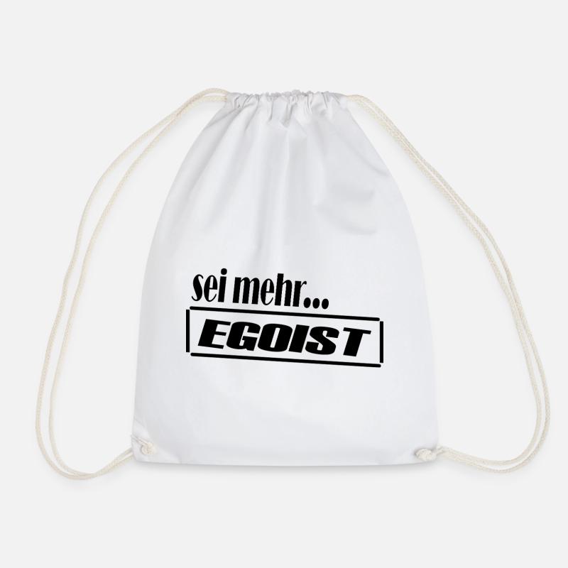 Egoist / Clear statement look - Drawstring Bag - white