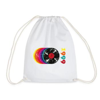 1999 Music Vinyl - Drawstring Bag - white - Front