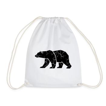 Bear Ripps Grunge Silhouette - Sac de sport léger - blanc - Devant