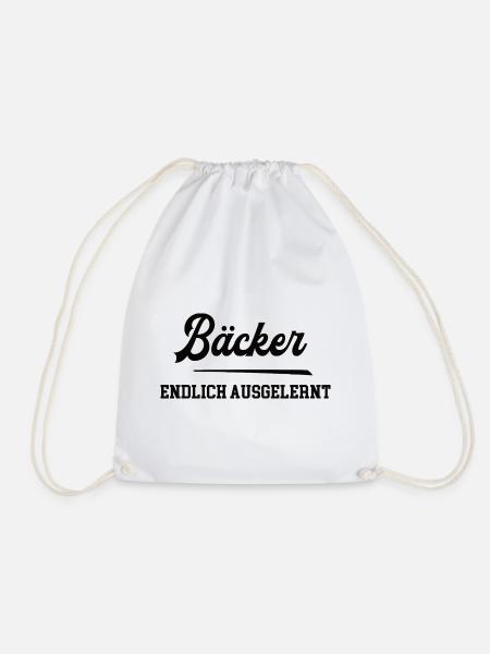 Bäcker Ausbildung Bestanden Azubi Bäckerei - Turnbeutel - Weiß