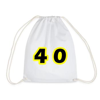 40 Symbole numérique - Sac de sport léger - blanc - Devant