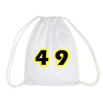 49 Number symbol - Drawstring Bag - white - Front