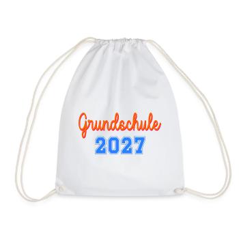 Einschulung Grundschule 2027 - Turnbeutel - Weiß - Vorne