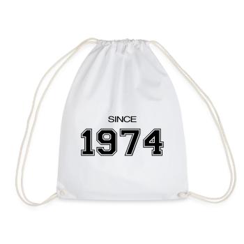 Depuis 1974 année de naissance ou d'évènement - Sac de sport léger - blanc - Devant
