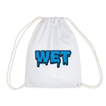 Wet | feucht | nass | Slime - Sac de sport léger - blanc - Devant