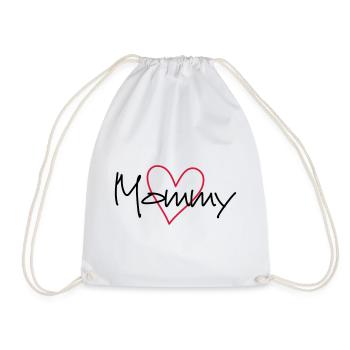 Mommy Herz Geschenk Partnerlook - Turnbeutel - Weiß - Vorne