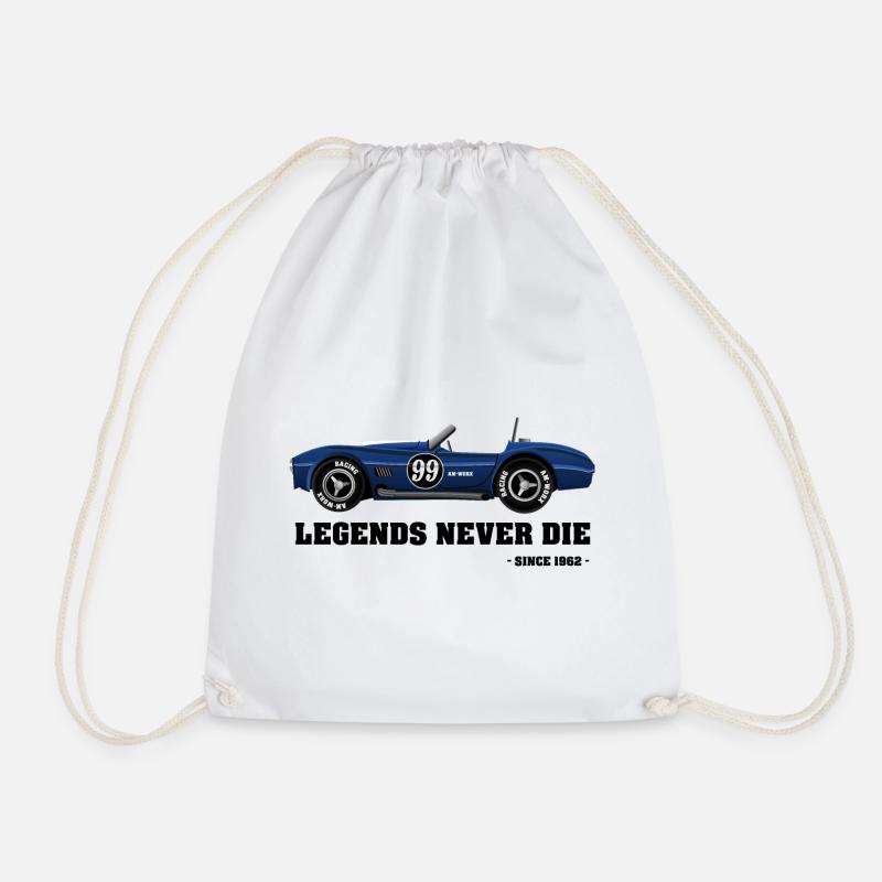 Legends Never Die – Classic Racer 1962 - Drawstring Bag - white