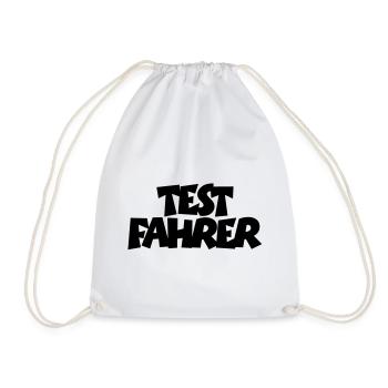 Testfahrer - Turnbeutel - Weiß - Vorne