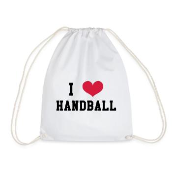 I Love Handball - Drawstring Bag - white - Front