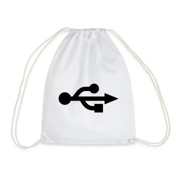 USB Logo - Nerd - Geek - Sac de sport léger - blanc - Devant
