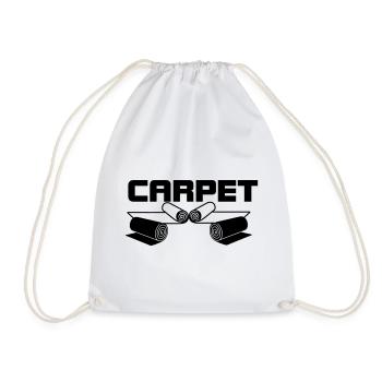 Carpet rolls logo - Drawstring Bag - white - Front