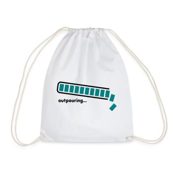 outpouring - Drawstring Bag - white - Front