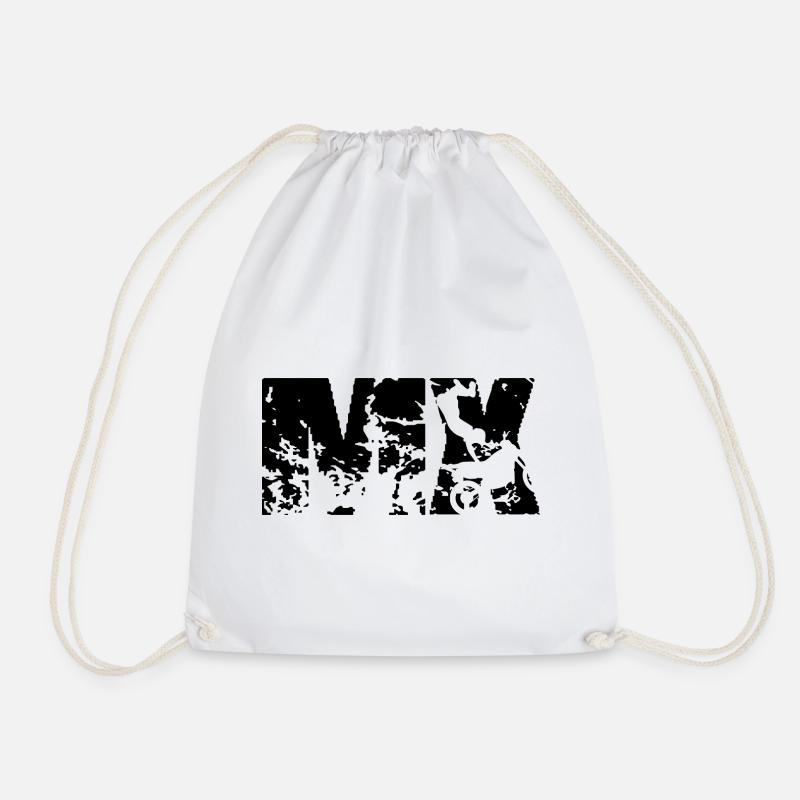 Classic MX Motocross Design – Power & Style - Drawstring Bag - white