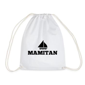 Mamitän Jeu de mots drôle Captain Mama Anchor - Sac de sport léger - blanc - Devant