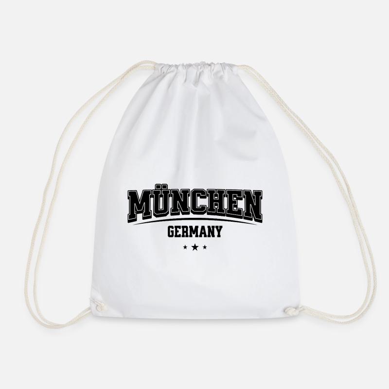 München Germany Schriftzug - Turnbeutel - Weiß