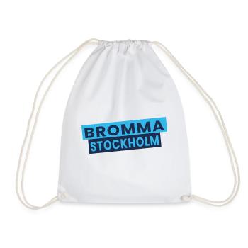 Bromma Stockholm Wordmark - Drawstring Bag - white - Front