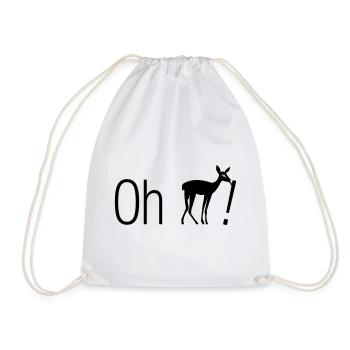 Oh, cher cerf - Sac de sport léger - blanc - Devant