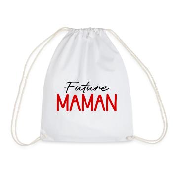 Future Maman – Cute French Pregnancy Announcement  - Sac de sport léger - blanc - Devant